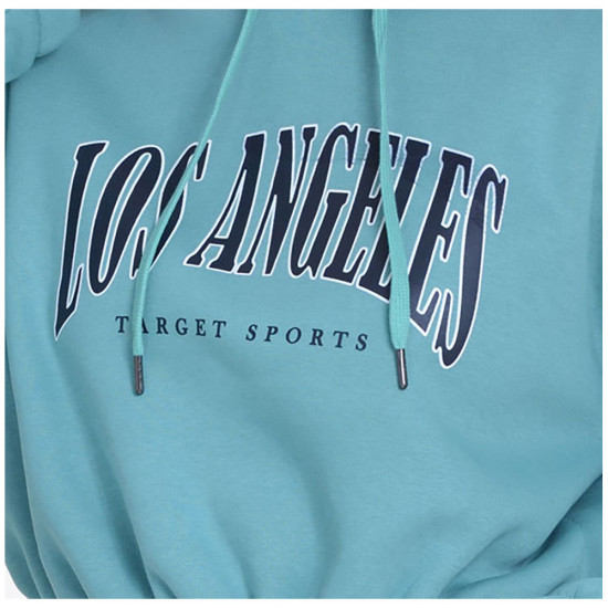 Target Γυναικείο φούτερ Loose Cropped Hoodie Fleece "Los Angeles" Target Γυναικείο φούτερ Loose Cropped Hoodie Fleece "Los Angeles"